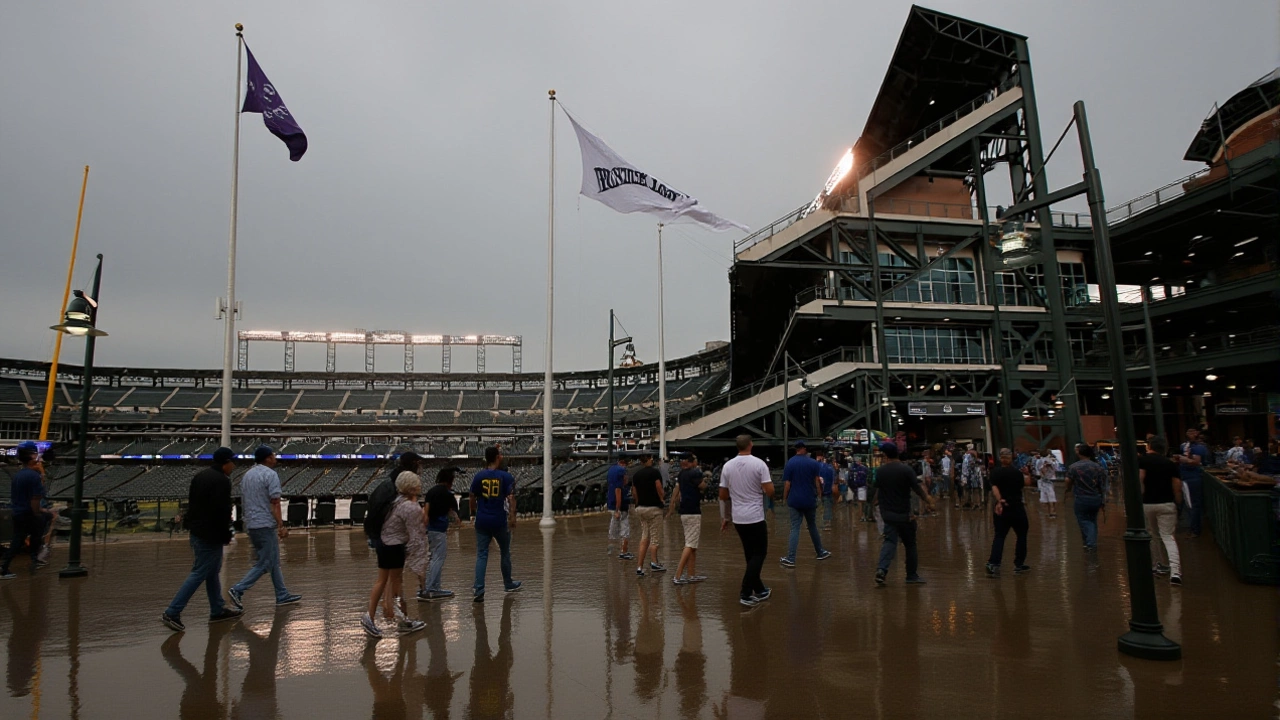 Rockies-D-backs Game Delayed by Denver Storms